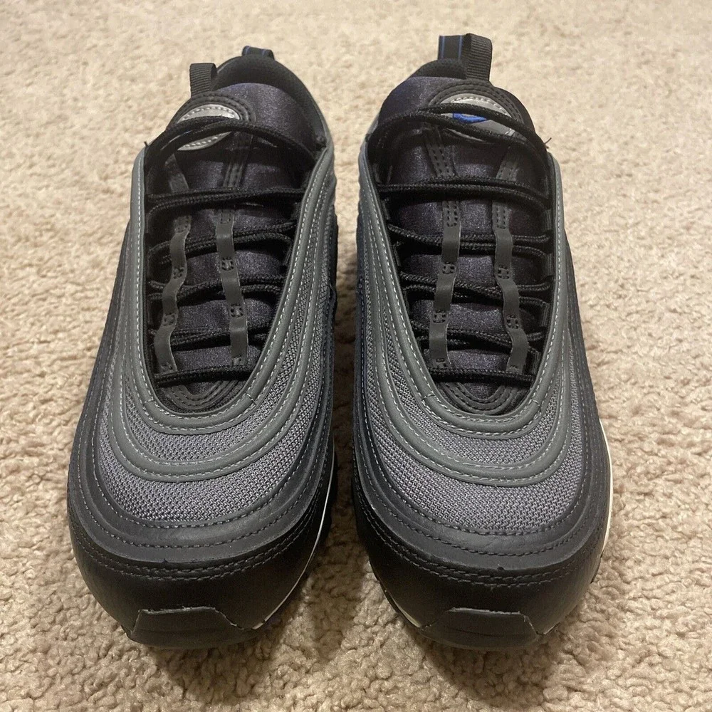 Nike Air Max 97 Black Racer Blue Men's DM9105-001 Running Shoes Size 11 - Picture 4 of 9